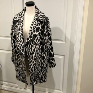 Banana Republic animal print pea coat